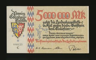 Saksa 5 000 000 Mark, Kiel 1.9.1923