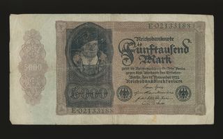 Saksa 5 000 Mark 1922 F