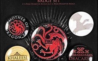 GAME OF THRONES BADGE SET FIRE  AND BLOOD	(57 822)	5 rintame