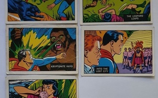 Superman in the Jungle -keräilykortteja vuosi 1968 (5 kpl)