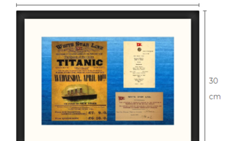 Uusi RMS Titanic taidetaulu kehystetty