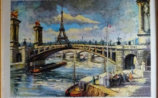 Pariisi / Eiffel -aiheinen taulu