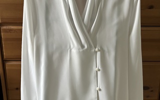 Valkoinen kotimainen ( Pola ) vintage paitapusero ( C 42 )
