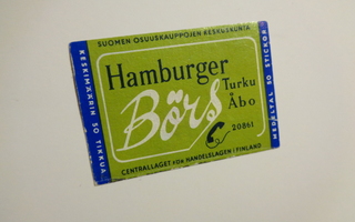 TT-etiketti Hamburger Börs, Turku