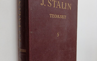 J. V. Stalin : Teokset 5 : 1921-1923