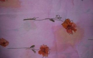 Pinkki pohjainen kukka viskoosi kangas