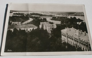 Oulu, keskustaa ja sillat, mv valokuvapk, p. 1938