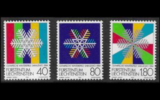 Liechtenstein 834-6 ** Talviolympialaiset Sarajevo (1983)
