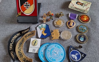 Sekalaista militariaa merkkejä, barettimerkki, USMC, Lapuanl
