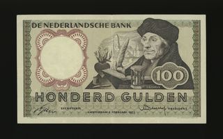 Alankomaat 100 Gulden 2.2.1953, P88 VF+