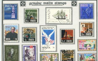 Maltalaisia postimerkkejä, 15 kpl