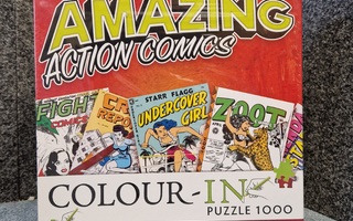 Amazing Action Comics. Color in puzzle UUSI 2015