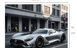Uusi Mercedes-Benz alumiinitaulu koko 75 cm x 100 cm