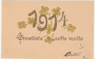 Vuosilukukortti 1914 uudenvuodenkortti