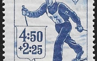 1945 Urheilumerkkejä Hiihto 4:50 + 2:25 mk ** LaPe 289