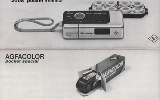 Agfamatic 2008 kamera esite käyttöohje 70-luku