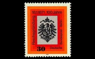 Berlin 385 ** valtakunnan perustaminen 100v (1971)