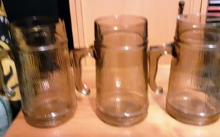 Riihimäen lasi tuoppi 3 kpl