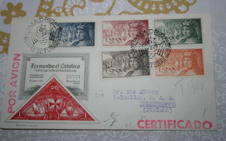 Espanja postimerkki FDC 1952