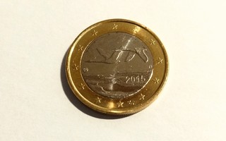 Suomi 1 € kolikko 2015. Kunto erinomainen.