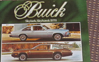 1978 Buick Skylark / Skyhawk esite - KUIN UUSI - 12 sivua