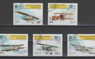 (S2000) LAOS, 1996 (Aircrafts). Mi ## 1526-1530. Used
