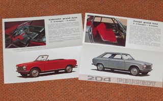 1969 Peugeot 204 Coupe / Cabriolet esite - KUIN UUSI - suom