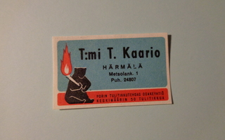 TT-etiketti T:mi T. Kaario, Härmälä