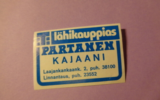 TT-etiketti T Lähikauppias Partanen, Kajaani