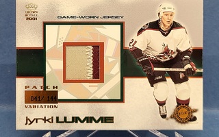 2000-01 Pacific Crown Royale Patch Jyrki Lumme /144