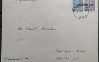 Pp-leima LAPINKANGAS / Oulu kirjeellä 1967
