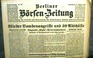 Berliner Börsen-Zeitung Morgenausgabe 17/8 1940