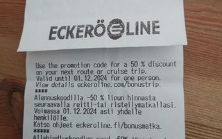 Eckerö line etuseteli etulippu - 50%