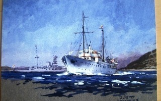 Kulkematon postikortti The Rhodora II off the coast of Dubro