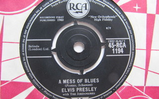 Elvis Presley A Mess Of Blues 7" sinkku Englantilainen