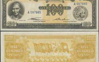 Filippiinit Philippines 100 Pesos v.1949 (P-139) UNC harv.