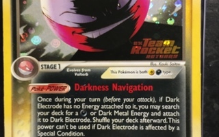 Dark electrode 4/109 reverse holo rare Pokemon kortti