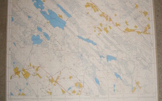 Kartta KUMMUNKYLÄ 72x54cm 1960-70-luku