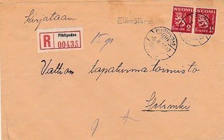 1938, Kirjattu kirje Pihtipudas, rivileima Elämäjärvi