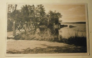Viipuri, Monrepos, silta ja metsäistä rantaa, mv pk, p. 1920