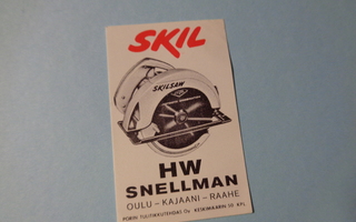 TT-etiketti Skil / HW Snellman, Oulu - Kajaani - Raahe