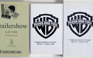 VHS: Warner Home Video -esittelykasetit (3 kpl)