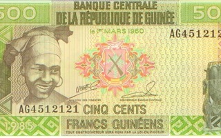 Guinea 500 fr 1985