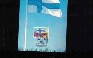 Maksikortti Suomen lippu 1982