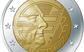 2€ Juhlaraha Ranska 2022 Jacques Chirac