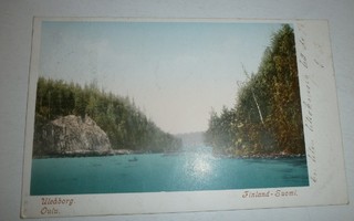 Oulu, näkymä vesistölle, vanha väripk, p. 1900-l. alku