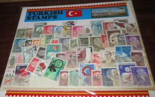 50 kpl Turkkilaisia postimerkkejä.