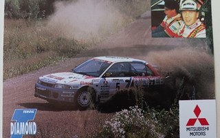 Jouko Puhakka - Keijo Eerola, rallikortti, Mitsubishi, 1996
