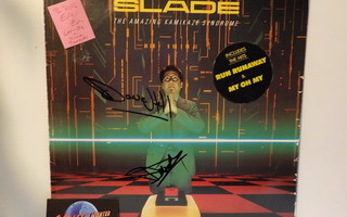 SLADE - THE AMAZING KAMIKAZE SYNDROME EX+/EX- LP + NIMMARIT!