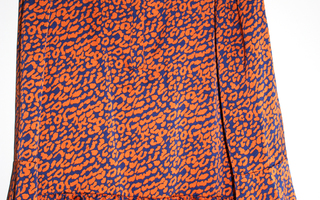 Tunika 46 XL oranssi sininen paitapuku mekko